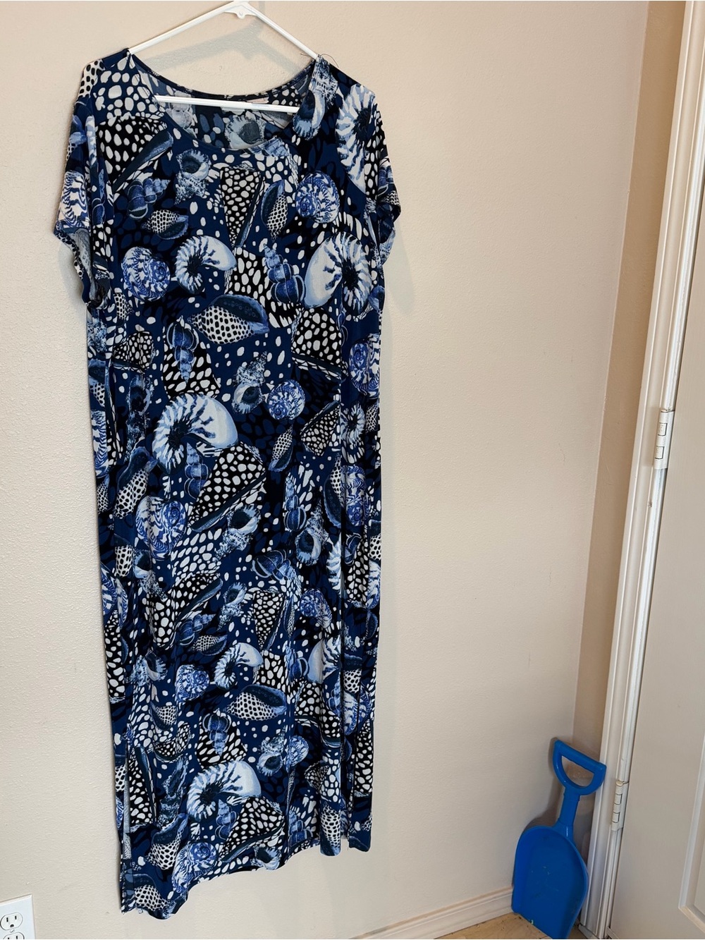 Chico's Navy and White Floral Maxi Dress